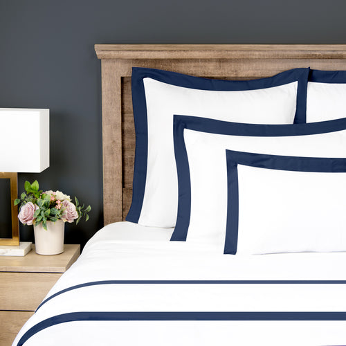 Solid Border Flat Sheet - 1800 Thread Count Ultra Comfort