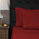 Burgundy sheet set