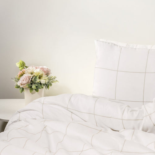 1800 Thread Count Ultra Comfort Duvet Cover - Grid Pattern