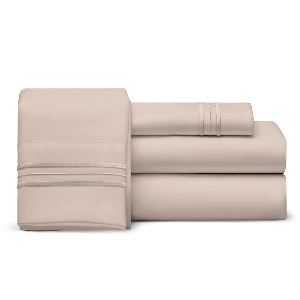 Split Top King Sheet Set (Flex), 1800 Thread Count Ultra Comfort, Deep Pocket