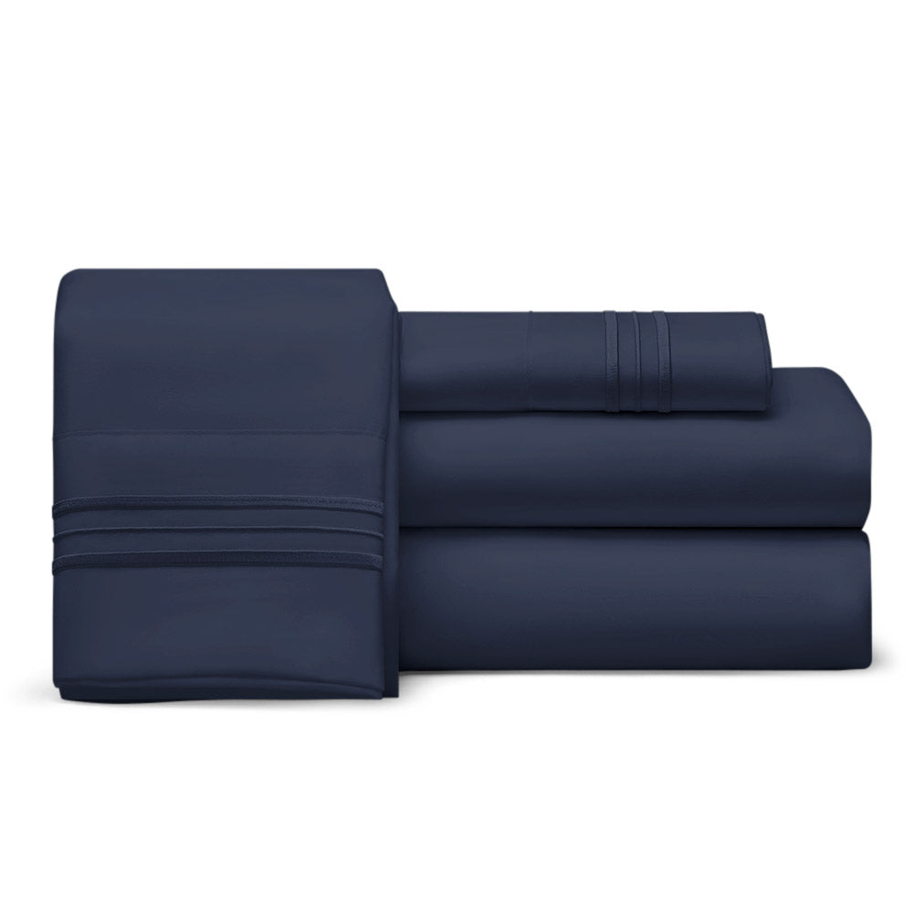 Split Top King Sheet Set (Flex), 1800 Thread Count Ultra Comfort, Deep Pocket