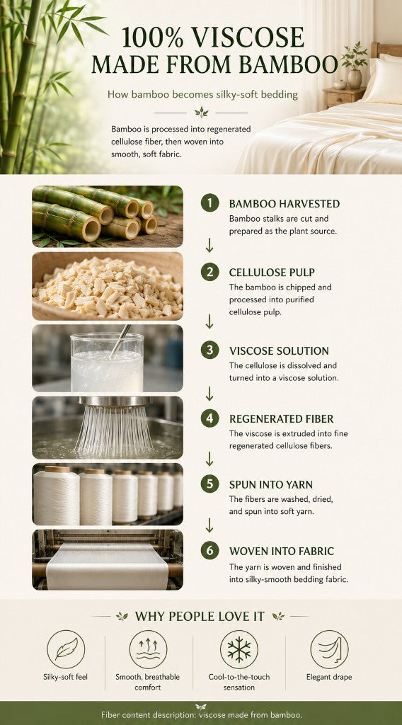 100% viscose made from bamboo: how bamboo becomes silky-soft bedding