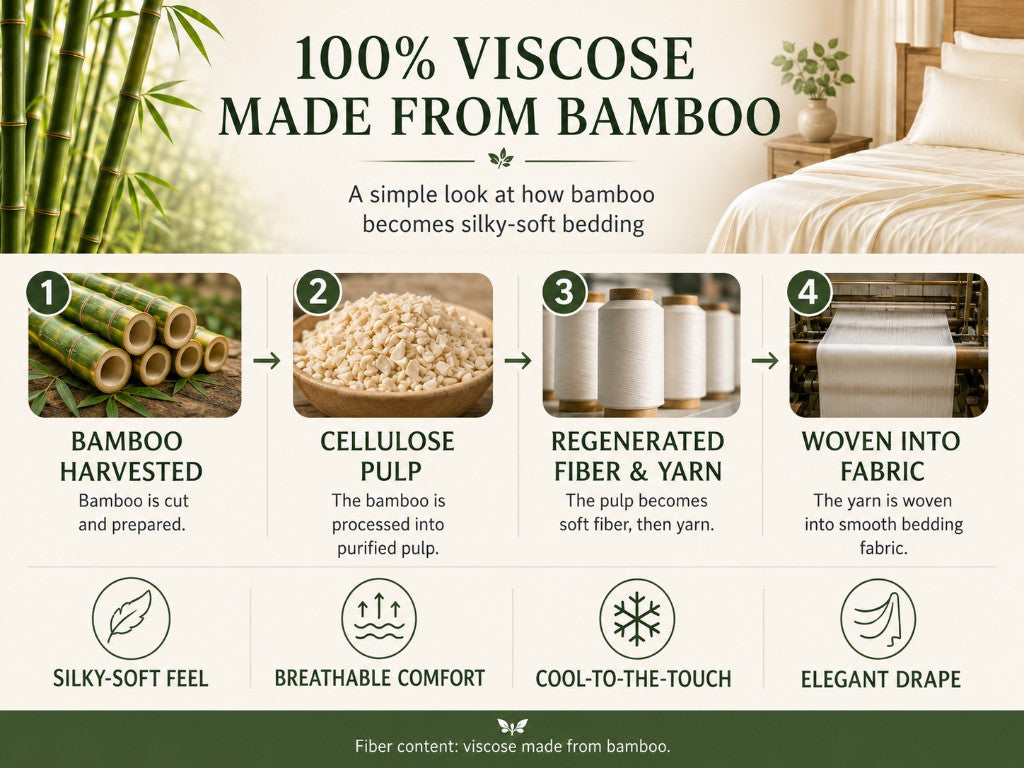 100% viscose made from bamboo: how bamboo becomes silky-soft bedding